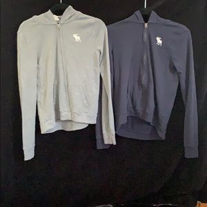 two abercrombie full zip sweatshirts
